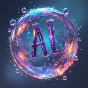 a colorful bubble with letters in it