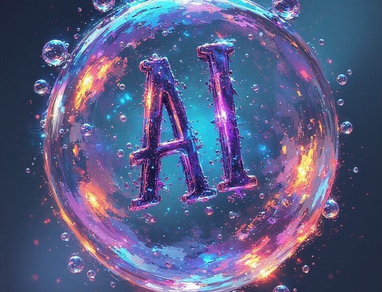 a colorful bubble with letters in it