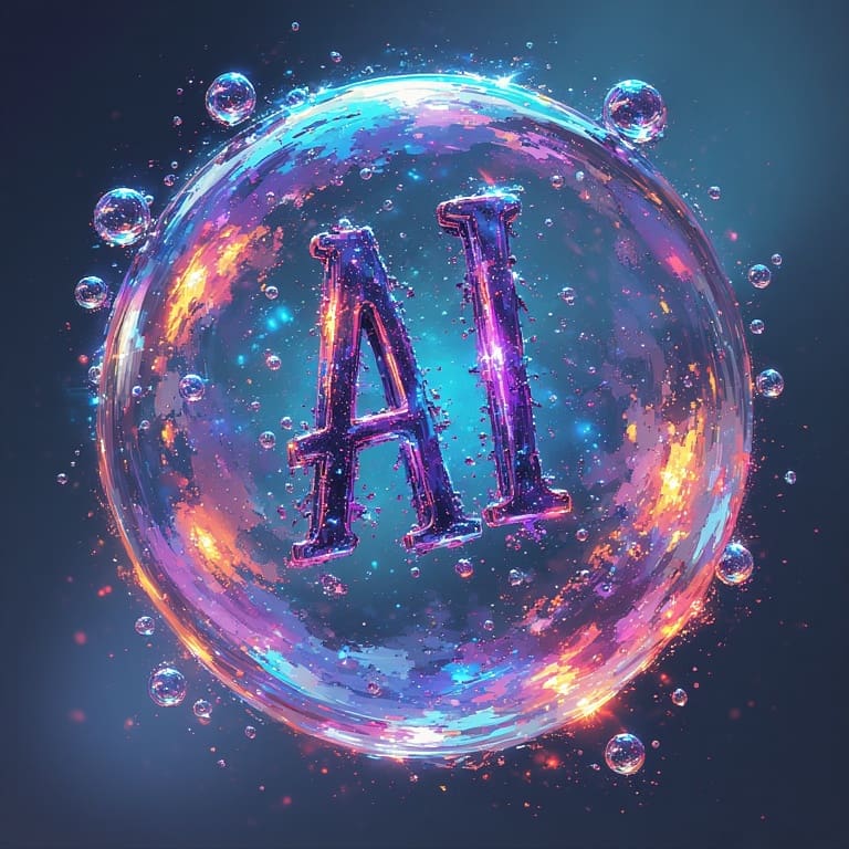 a colorful bubble with letters in it