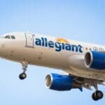 An Allegiant Airlines plane in flight