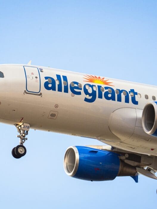 An Allegiant Airlines plane in flight