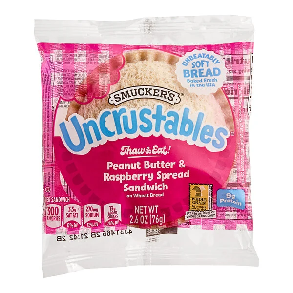 a package of bread on a white background