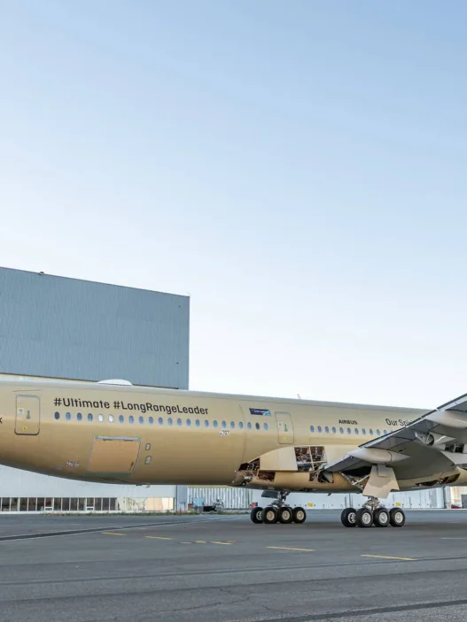 a large airplane on the runway