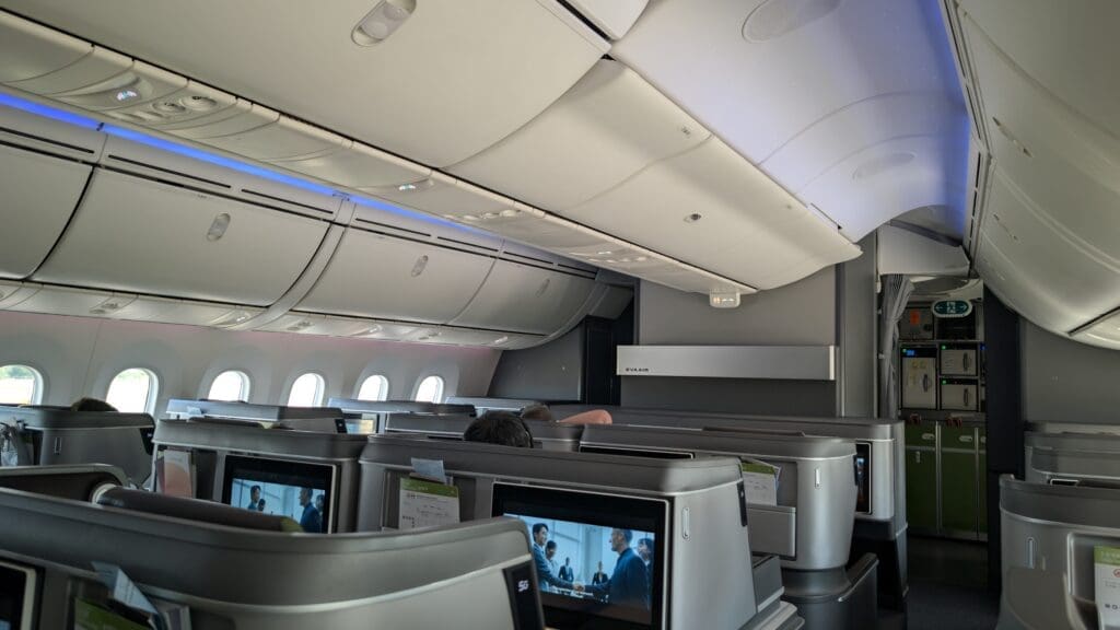 a seats with a television on it