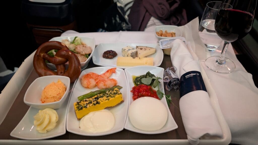 a tray of food on a table