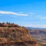 a building on a cliff