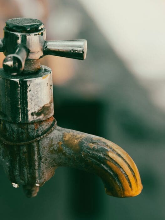 a close up of a faucet