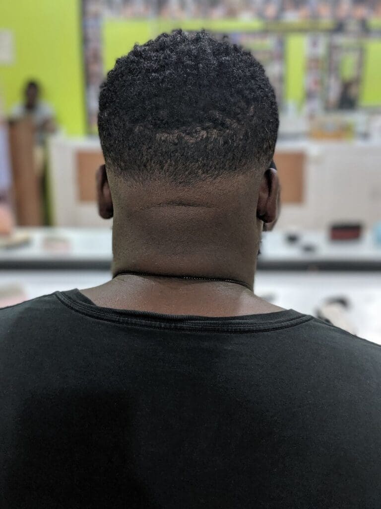 a back of a man's head
