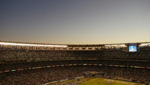 a stadium full of people