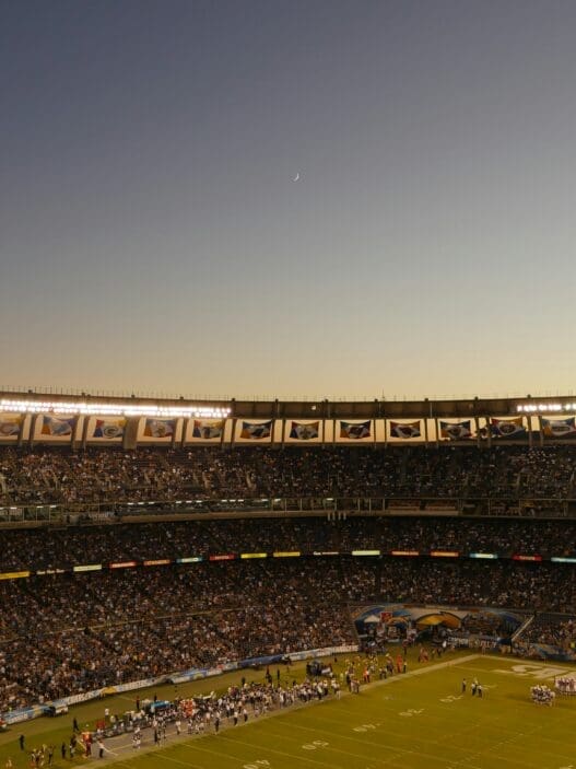 a stadium full of people