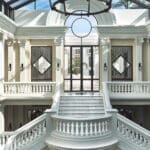 a staircase inside a building