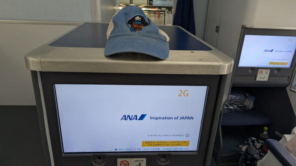 a hat on top of a machine