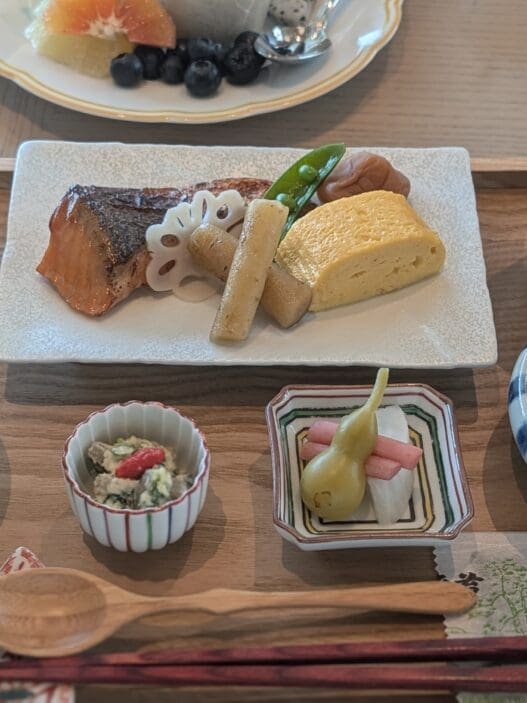 a plate of food on a table