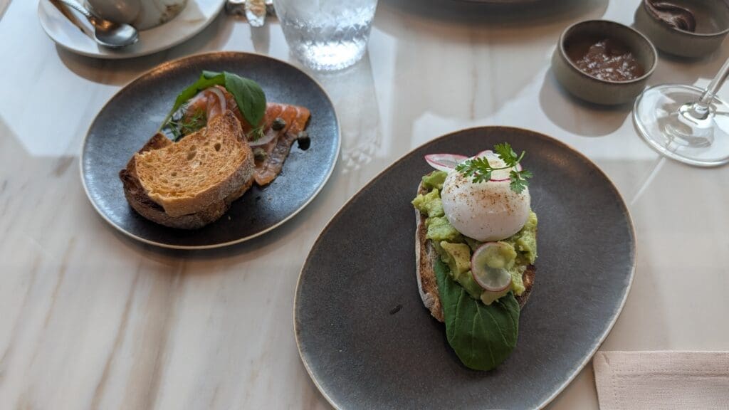 a plate of food on a table
