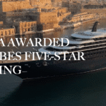 a large cruise ship in the water