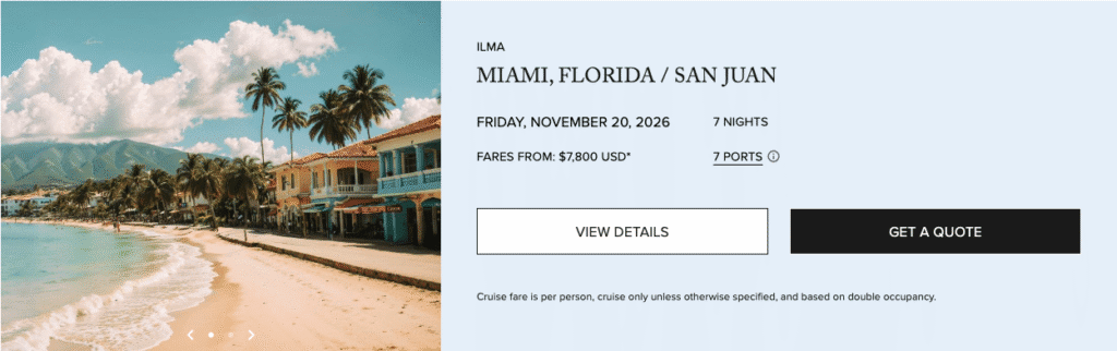 a screenshot of a cruise