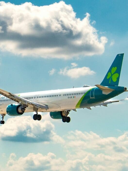 a plane flying in the sky