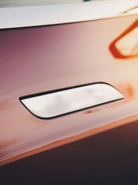 a close up of a car door handle