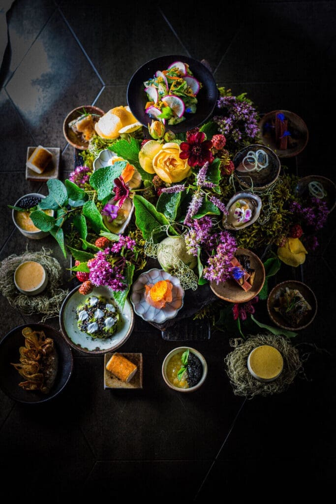 a group of food on a table
