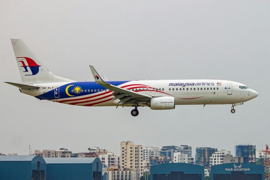 a plane flying in the sky