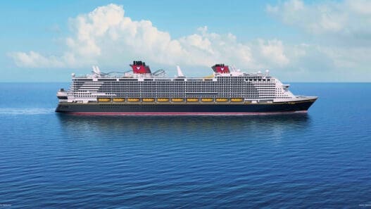 a large cruise ship in the water