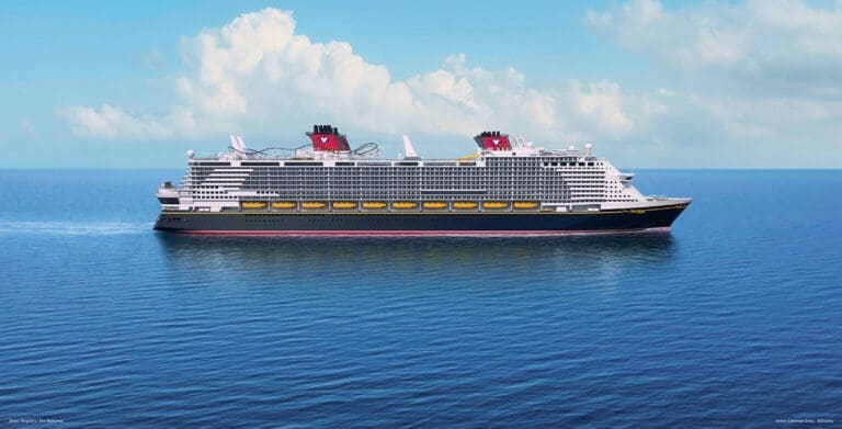 a large cruise ship in the water