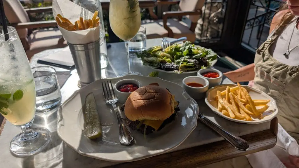 a plate of food on a table